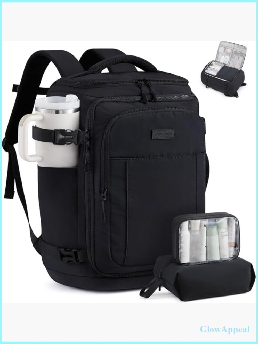 Travel Backpack, 25L Airline Approved Carry On with Packing Cubes, Daypack for